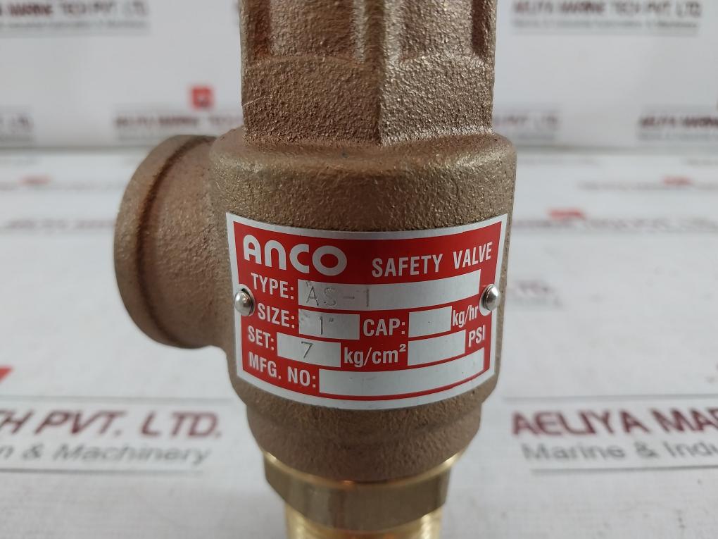 Anco As-1 Safety Valve 7 Kg/Cm2 Sc-30N, S190301-0016-3/Sb90301-0016-3, 30340S