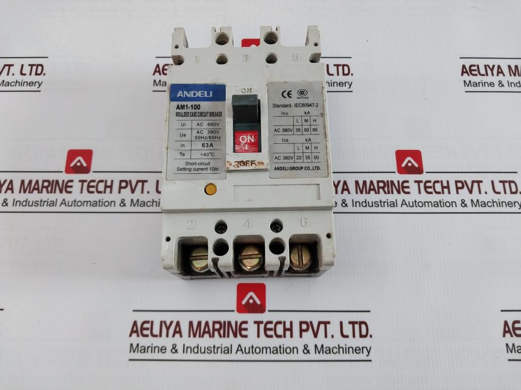 Andeli Am1-100 Series Moulded Case Circuit Breaker 50Hz/60Hz Ac 660V
