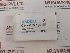 Lot of 3X Andeli GG 32A Fuse 500V~ 100Ka