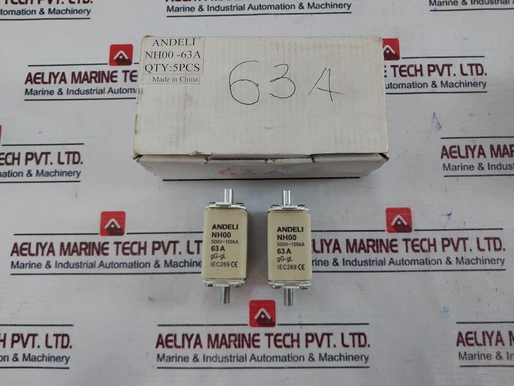 Andeli Nh00 Fuse Link 63A 500V~ 100Ka