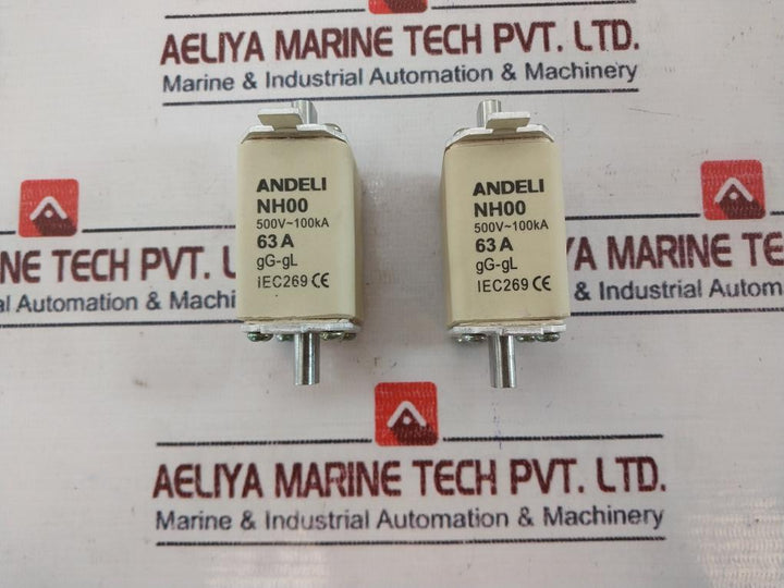 Andeli Nh00 Fuse Link 63A 500V~ 100Ka