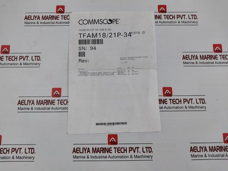 Andrew Wireless Systems 32Vdc/1A Medium Power Remote Unit Tfm 18/21-34 Ion-b