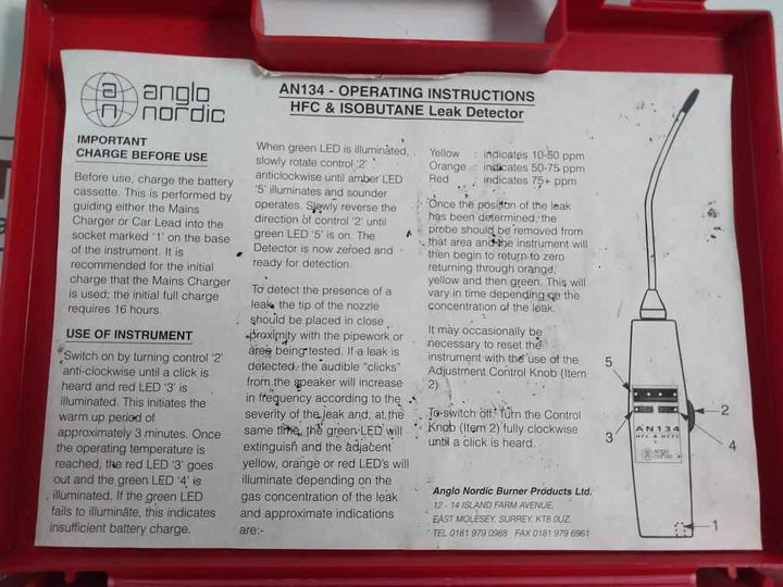 Anglo Nordic An134 Leak Detector