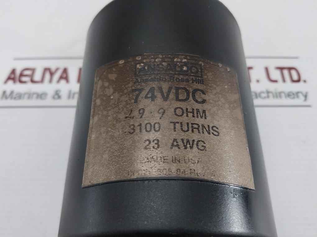 Ansaldo Ross Hill Scr Contactor 74Vdc 29.9 Ohm Rev: A