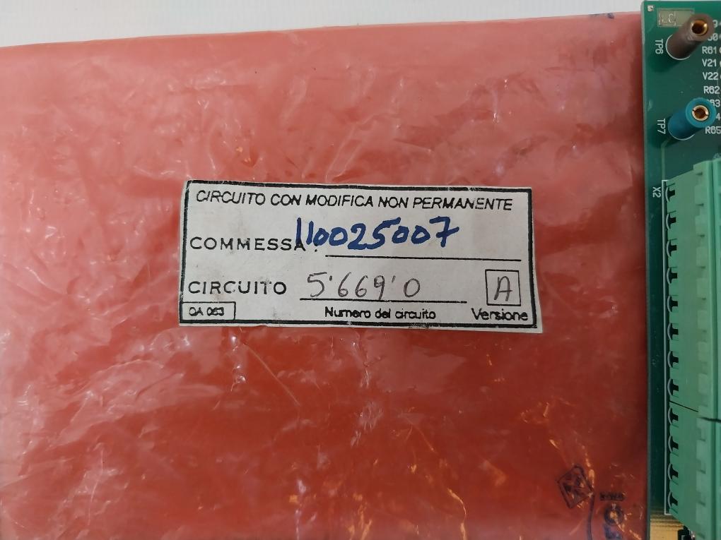 Ansaldo Sistemi 5.669.0A Printed Circuit Board Ver A