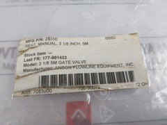 Anson 23350 Gate Valve Manual Seat 3 1/8 Inch, 5m