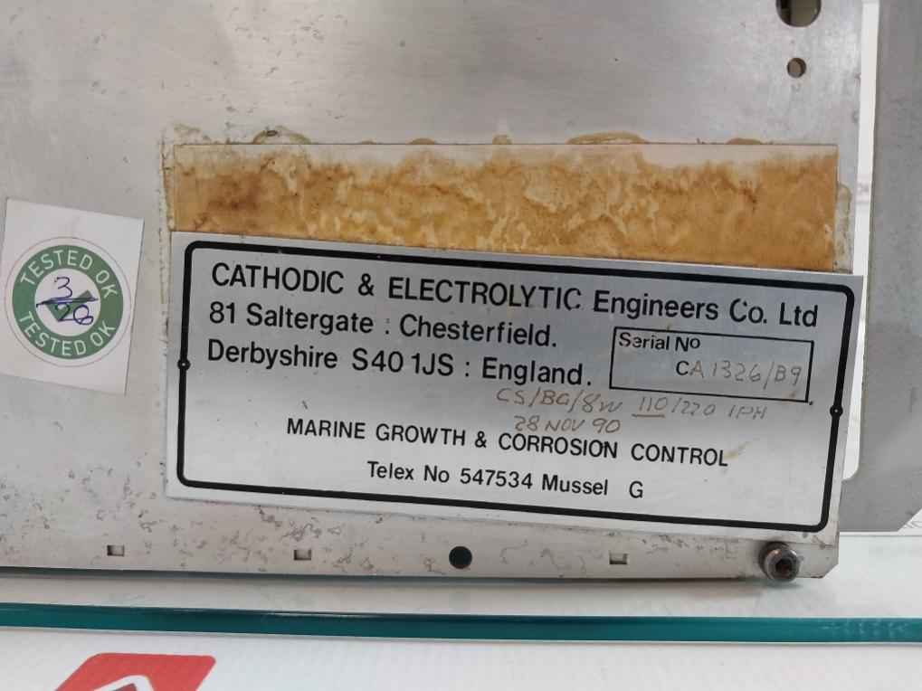 Anti-fouling Anode Module 110/220 1Ph Input-115V Ac Cathelco Cs/Bg/8W