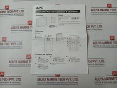 Apc 0L1663A Literature Kit Br700G Back-ups Rs700 D324V 990-7306B