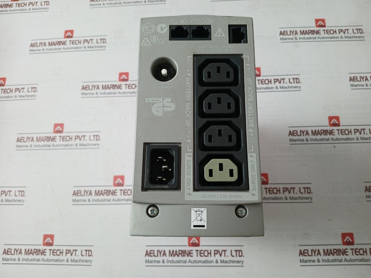 Apc Bk650Ei Back-ups Uninterruptible Power Supply Cs 220-240V, 5.3A 50-60Hz 400W