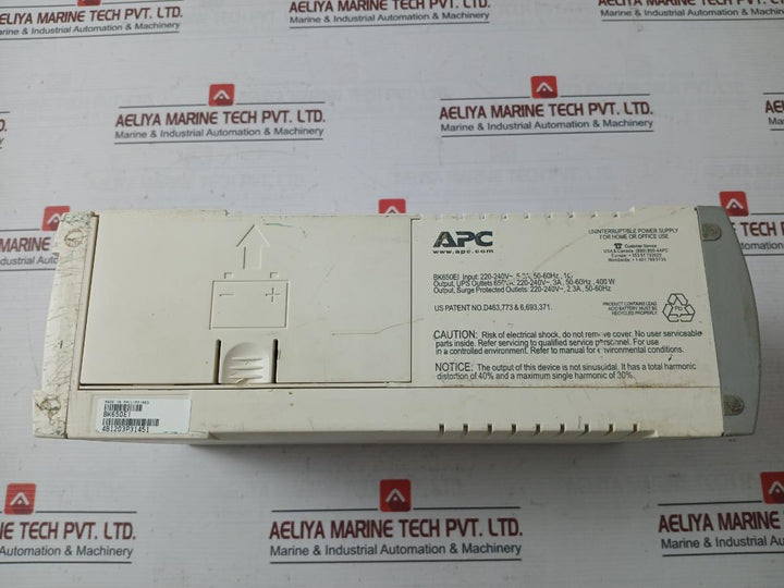 Apc Bk650Ei Back-ups Uninterruptible Power Supply Cs 220-240V, 5.3A 50-60Hz 400W