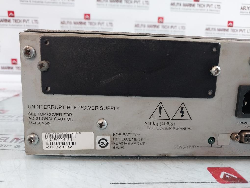 Apc Dla1500Rmi2U Uninterruptible Power Supply 220-240V 50/60Hz 1500Va 980W 7.25A