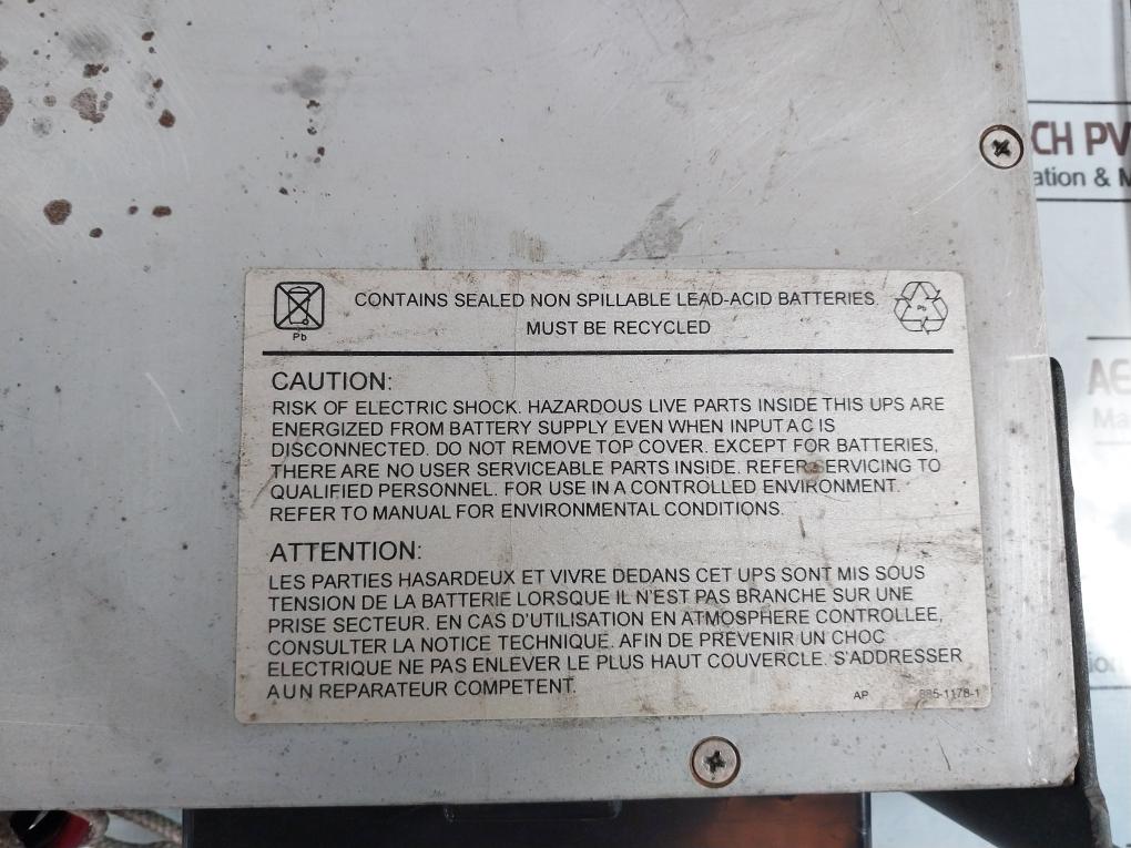 Apc Dla1500Rmi2U Uninterruptible Power Supply 220-240V 50/60Hz 1500Va 980W 7.25A