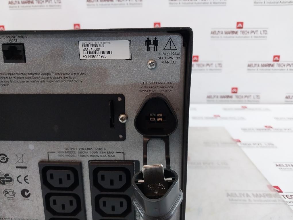 Apc Smt1500I Smart-ups Uninterruptible Power Supply 1500Va 220-240V 50/60Hz 6.8A