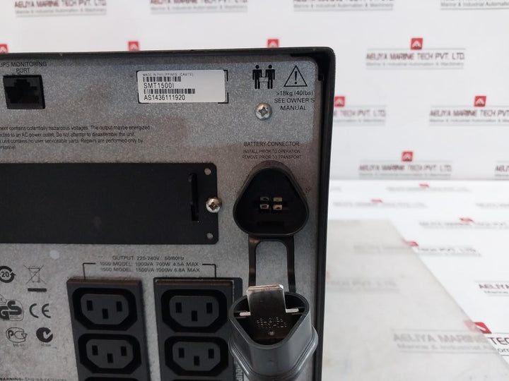 Apc Smt1500I Smart-ups Uninterruptible Power Supply 1500Va 220-240V 50/60Hz 6.8A
