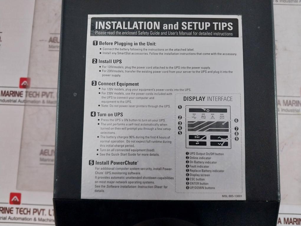 Apc Smt1500I Smart-ups Uninterruptible Power Supply 1500Va 220-240V 50/60Hz 6.8A