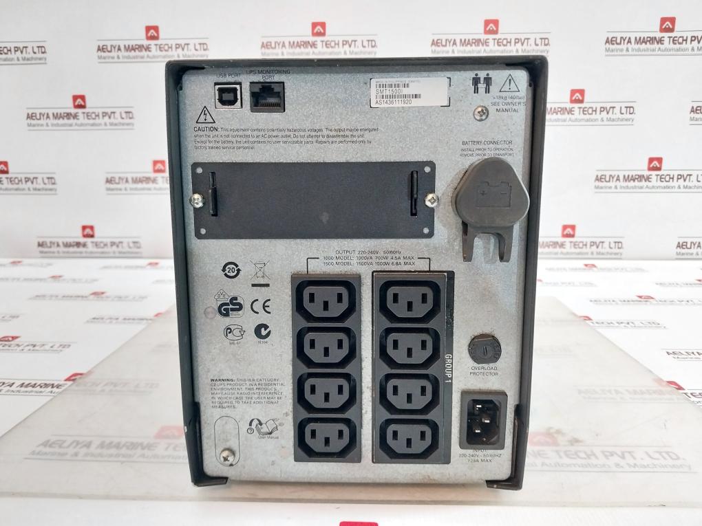 Apc Smt1500I Smart-ups Uninterruptible Power Supply 1500Va 220-240V 50/60Hz 6.8A