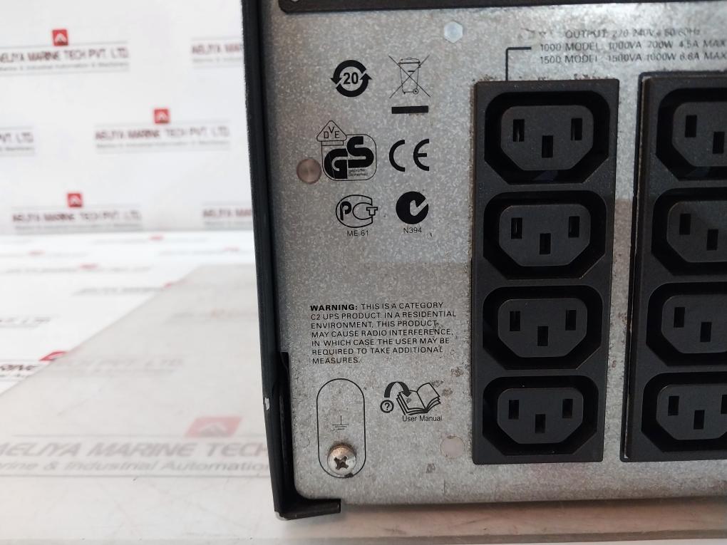 Apc Smt1500I Smart-ups Uninterruptible Power Supply 1500Va 220-240V 50/60Hz 6.8A