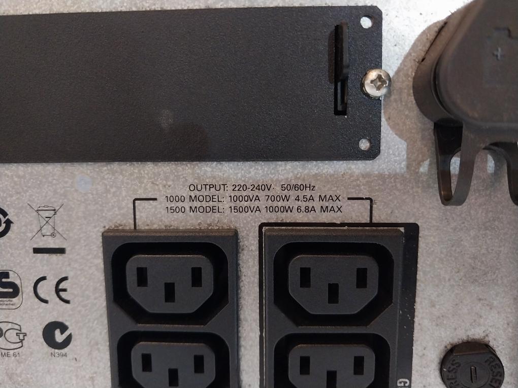 Apc Smt1500I Smart-ups Uninterruptible Power Supply 1500Va 220-240V 50/60Hz 6.8A