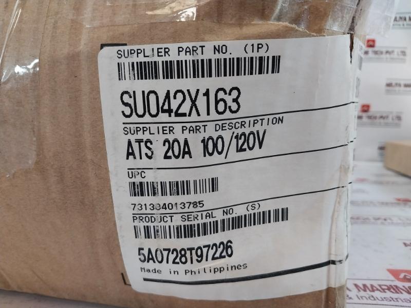 Apc Su042X163 Automatic Transfer Switch 120V 50-60Hz Ats 20A 100/120V 0M-7600A