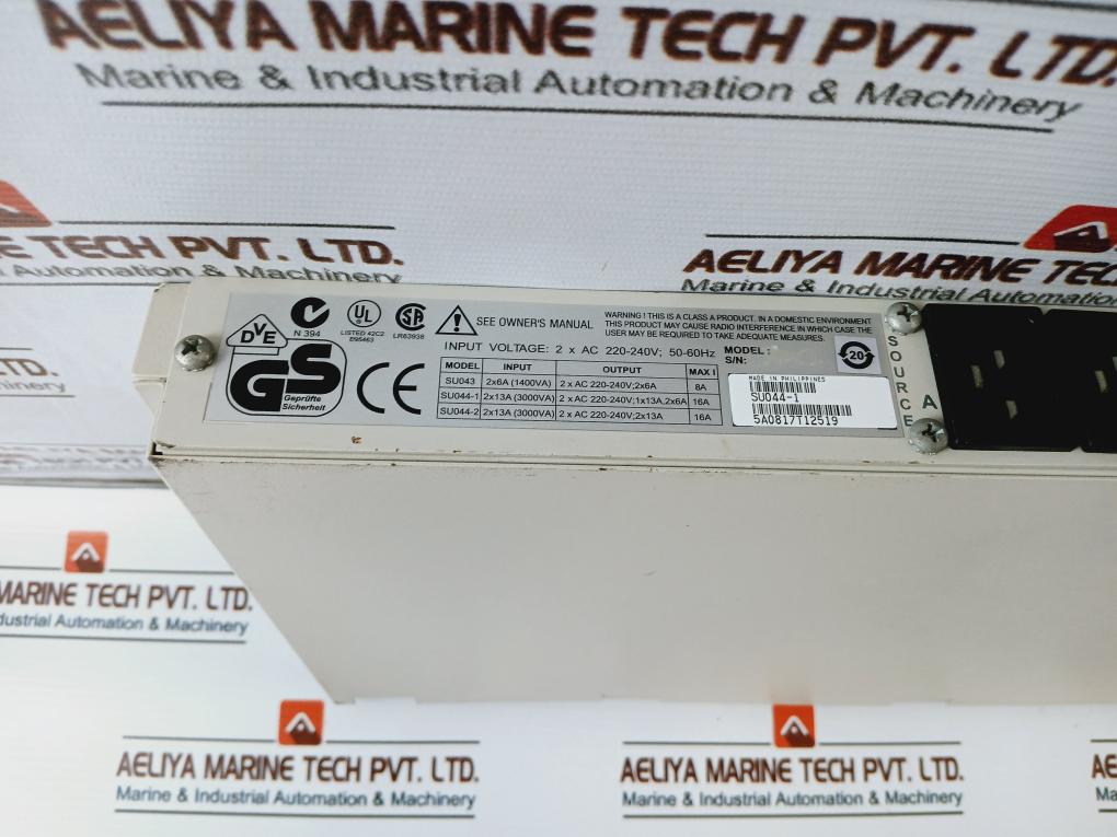 Apc Su044-1 Redundant Switch 16A Ac220-240V 50/60Hz