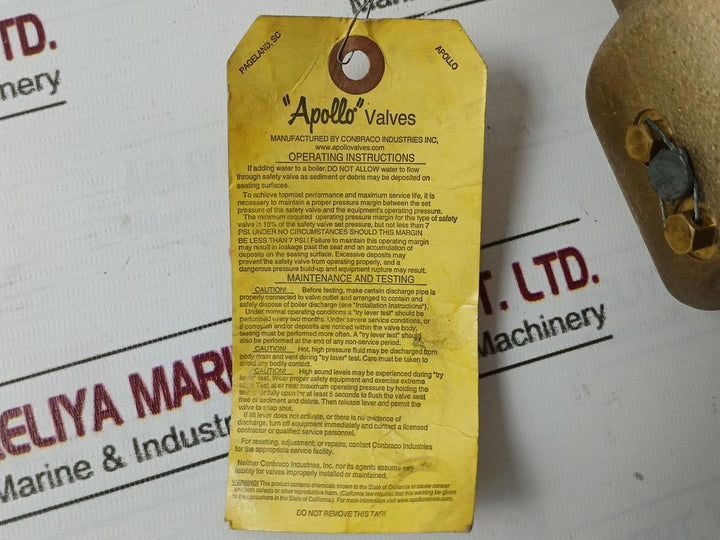 Apollo 19Khhk45 Safety Valve 45 Psi Safety Relief 2