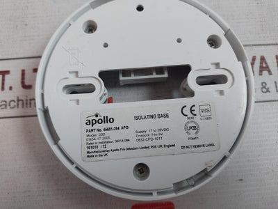 Apollo 45681-284 Apo Addressable Isolating Base 20D En54-17 2005 17-28Vdc 5-9V
