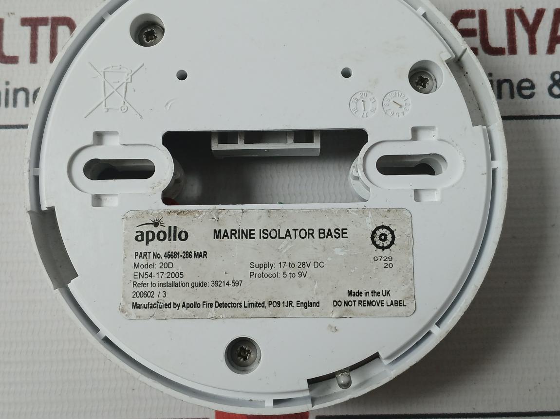 Apollo 45681-286 Mar Marine Isolator Base 17 To 28Vdc 5 To 9V