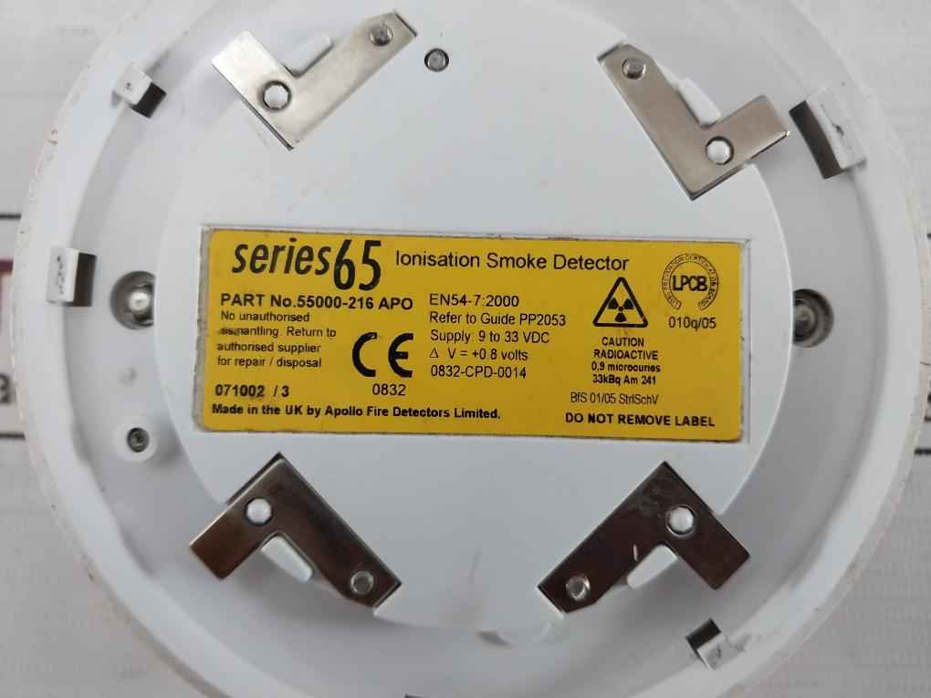 Apollo 55000-216 Apo Ionisation Smoke Detector 9-33 Vdc 45681200R