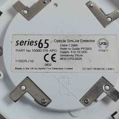 Apollo 55000-316 Apo Optical Smoke Detector 9 To 33 Vdc 45681-200-r