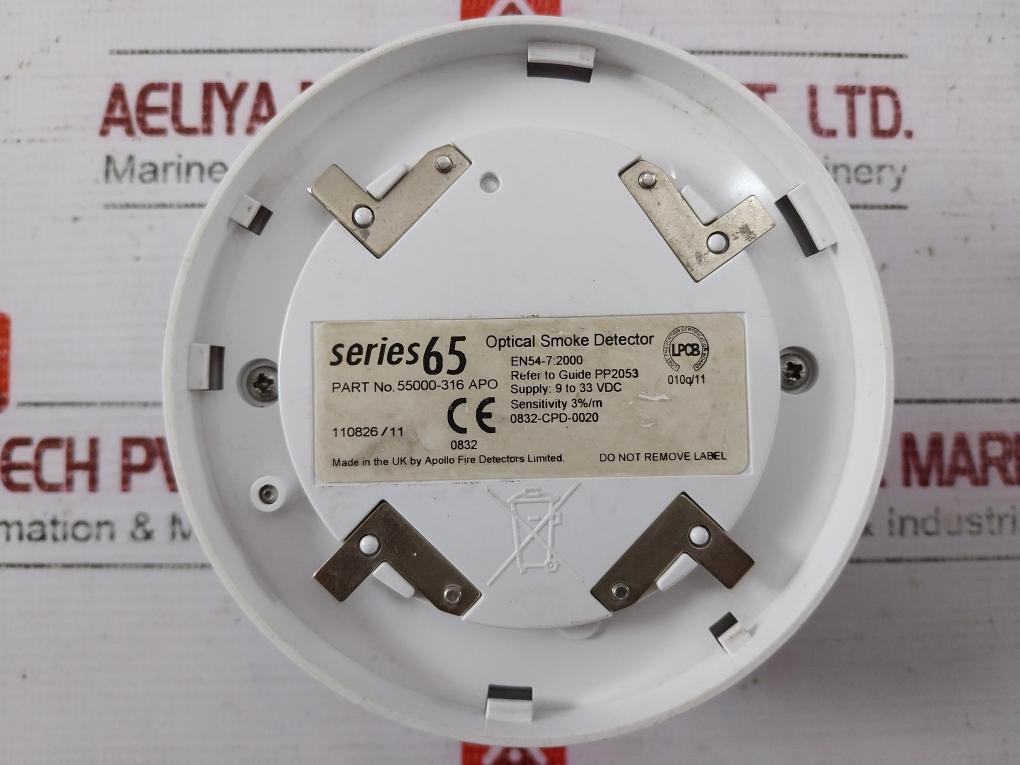 Apollo 55000-316 Apo Optical Smoke Detector En54-7 9-33 Vdc 0832-cpd-0020