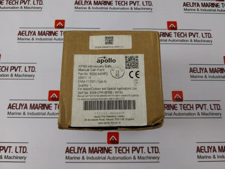 Apollo 55200940apo Xp95 Intelligent Addressable Manual Call Point 14-22v Dc 1180