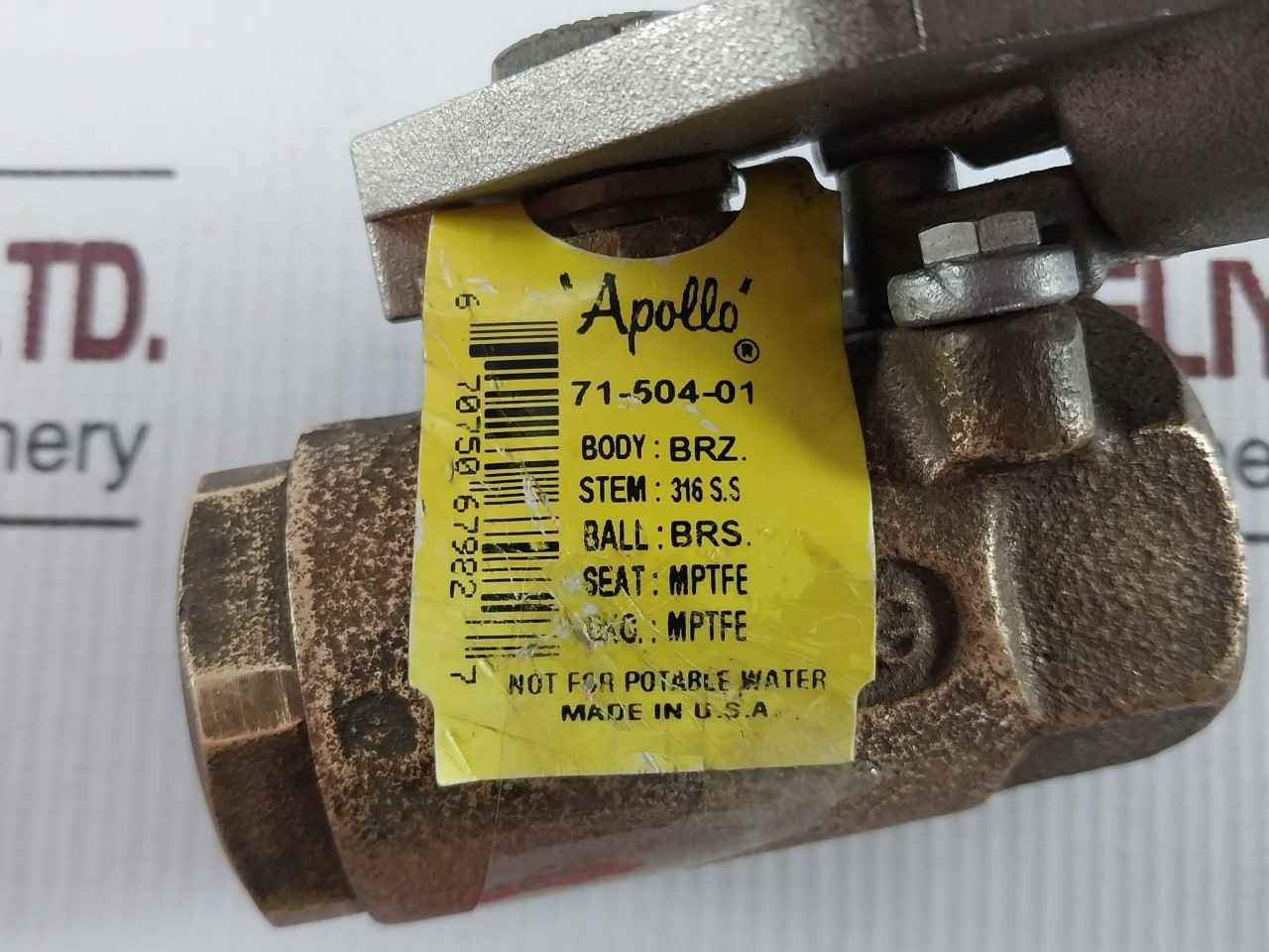 Apollo 71-504-01 316 Stainless Steel Bronze Ball Valve 3/4" 600 Wog