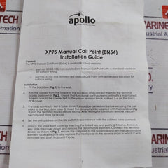 Apollo Xp95 Manual Call Point 55100-905 Apo
