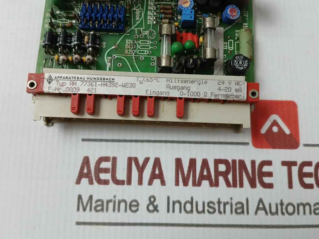 Apparatebau Hundsbach Ah 77361-h4392-w230 Printed Circuit Board 4-20 Ma