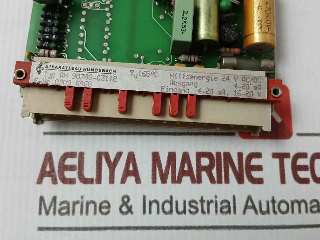 Apparatebau Hundsbach Ah 90700-c3112 Printed Circuit Board 24Vac 4-20Ma