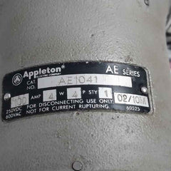 Appleton Ae1041 Industrial Connector 100Amp 4W
