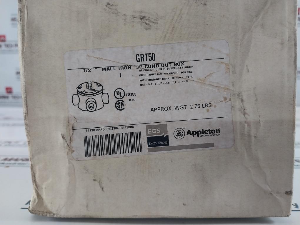 Appleton Gr-efhc Explosion Proof Conduit Outlet Box 1/2” (Only Body)