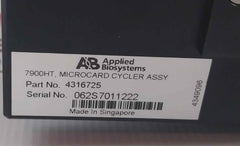 Applied Biosystems 4316725 Microcard Block Cycler Assembly Rev: A7 4315134