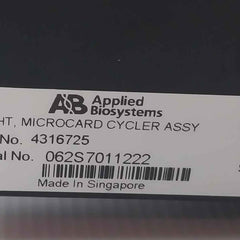 Applied Biosystems 4316725 Microcard Block Cycler Assembly Rev: A7 4315134