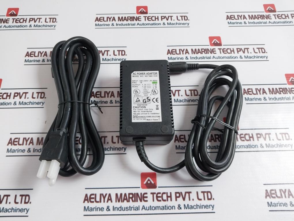 Aps Ad-740U-3125 Ac Power Adaptor 100-240V~, 50-60 Hz 1A