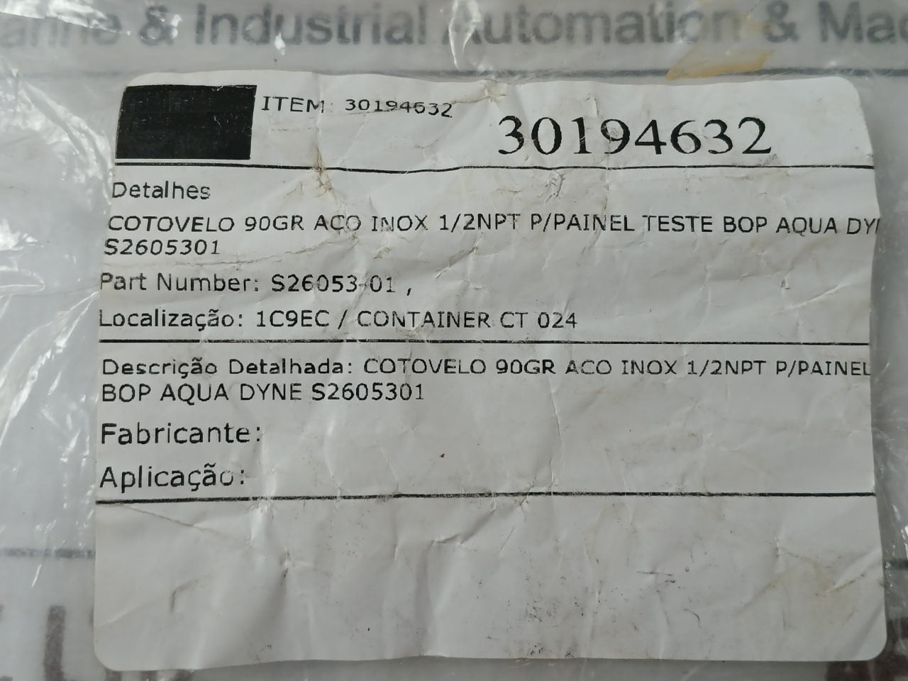 Aqua Dyne Mb-304 Stainless Steel Elbow S26053-01 150-1/2