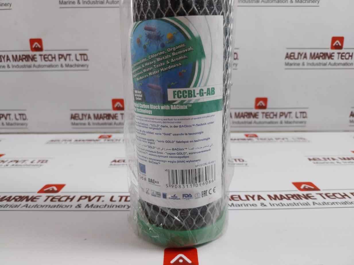 Aqua Filter Xp-fccbl-g-ab-1 Block Carbon Cartridge With Antimicrobial Agent