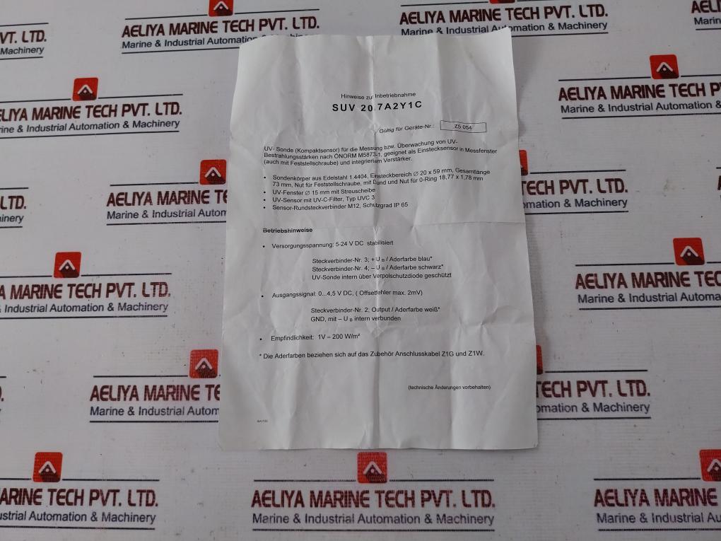 Aqua & Care 1v=200w/m2 Uv Sensor 30-9999-15