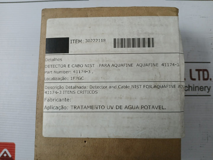 Aquafine 42601 Uv Sensor With Integrated Cable 41174-3 17Af0073