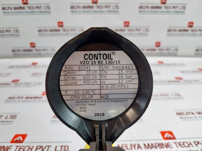 Aquametro Contoil Vzo 15 Rc 130/16 Oil Flow Meter 92041 16Bar 12Cm3