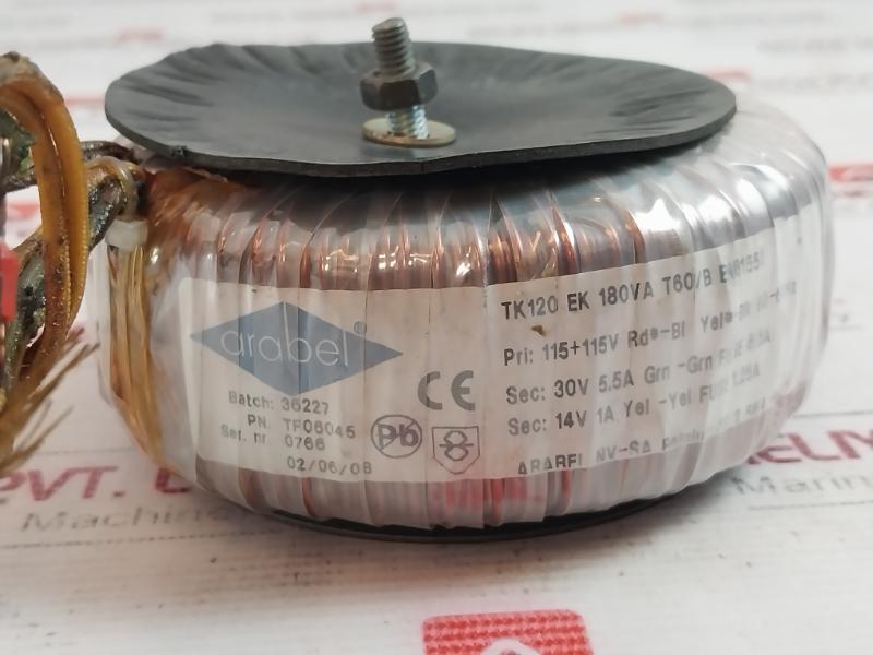 Arabel Tk120 Ek Transformer 180Va T60/B Tf06045 115+115V 50-60Hz 30V 5.5A