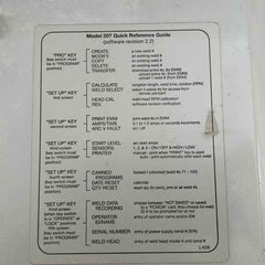Arc Machines 207a Orbital Welder Power Supply 110v-220v Ac 50/60 Hz 1 Phase