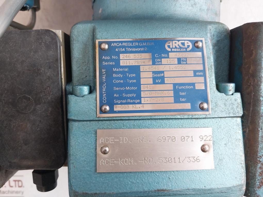 Arca-regler 246 535 Control Valve Wp Is B317A35 D, Eiw215 24V 150Ma 9.9 Bar