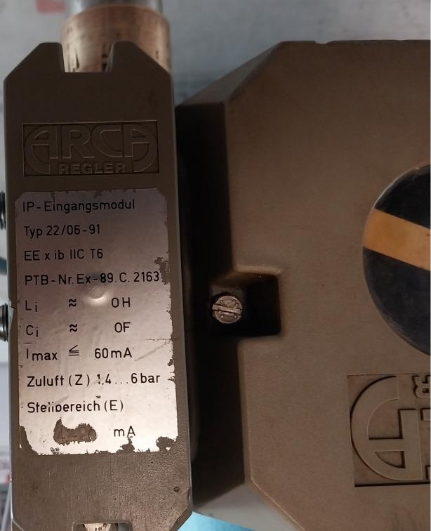 Arca-regler 246 538 Sensycon Control Valve 250 Mm Servo Motor 842