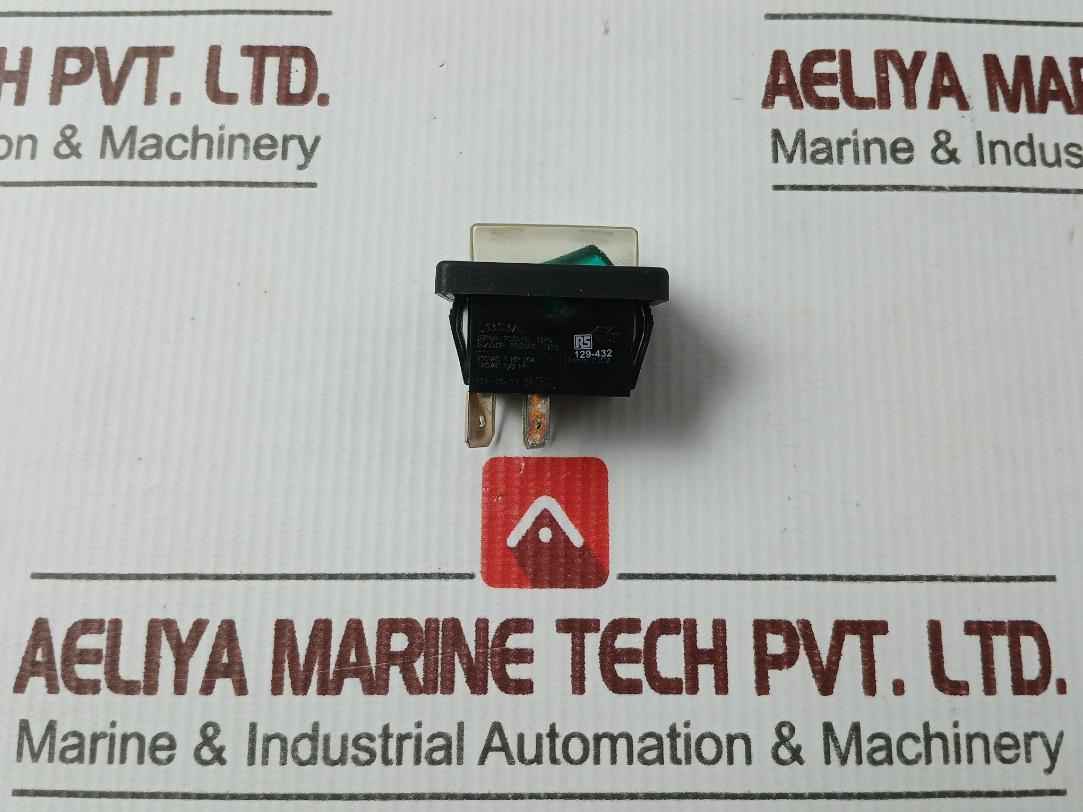 Arcolectric C1353Al Rocker Switch-splashproof Dpst Green T83